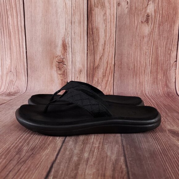 Teva Voya Womens Size 8 Black Foam Thong Flip Flops Sandals Beach 1019040 - Picture 2 of 15